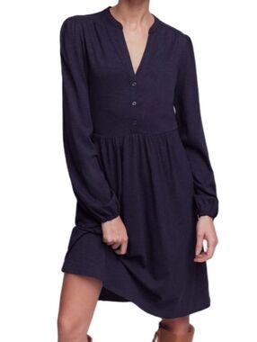 Boden Tencel Amy Dress Navy 6R NWT